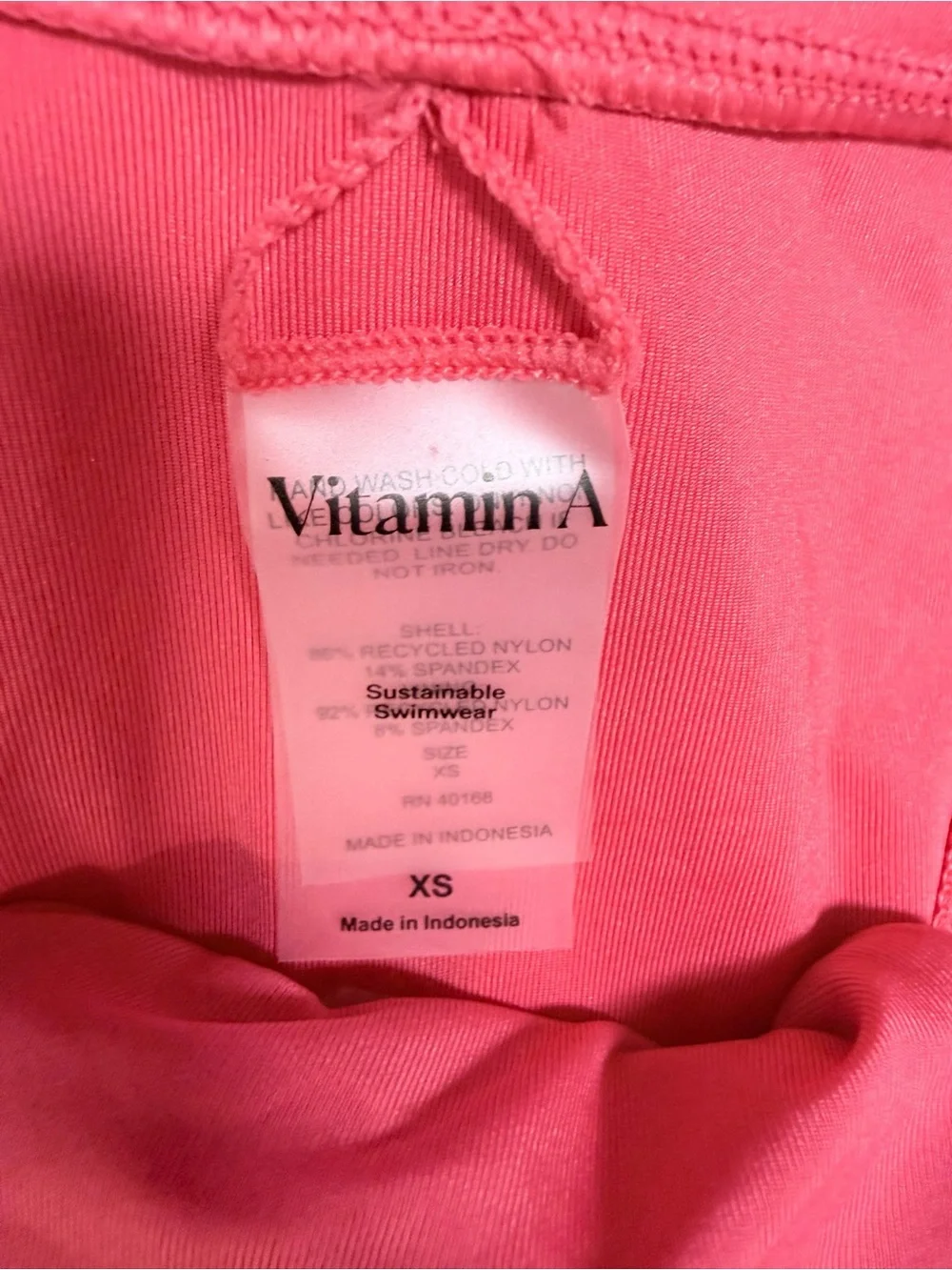 Vitamin A Knot Front Pink Bikini Set